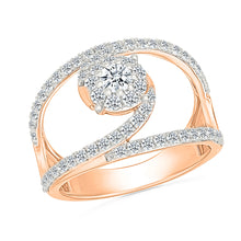 Flowing Swirl Diamond Ring