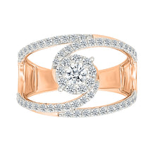 Flowing Swirl Diamond Ring