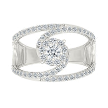 Flowing Swirl Diamond Ring