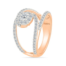 Flowing Swirl Diamond Ring