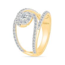 Flowing Swirl Diamond Ring