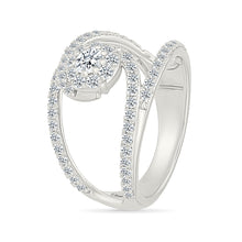 Flowing Swirl Diamond Ring