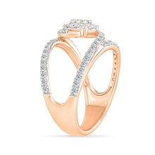 Flowing Swirl Diamond Ring