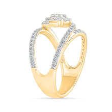 Flowing Swirl Diamond Ring