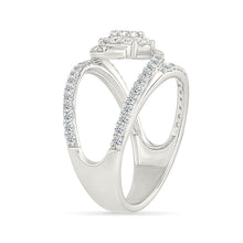 Flowing Swirl Diamond Ring