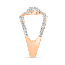 Flowing Swirl Diamond Ring