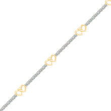 Entwined Hearts Tennis Bracelet