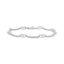 Entwined Hearts Tennis Bracelet