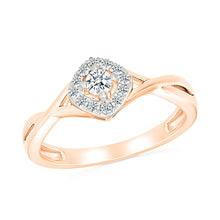 Twisted Shimmering Gold & Diamond Ring