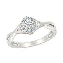 Twisted Shimmering Gold & Diamond Ring