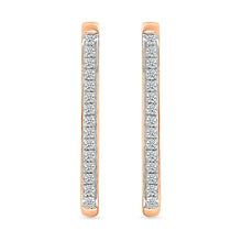 Elegant Diamond Hoops Earrings