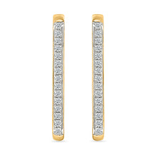 Elegant Diamond Hoops Earrings