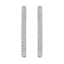 Elegant Diamond Hoops Earrings