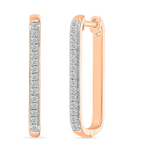 Elegant Diamond Hoops Earrings