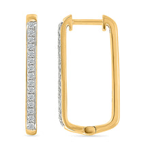 Elegant Diamond Hoops Earrings