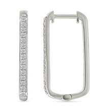 Elegant Diamond Hoops Earrings