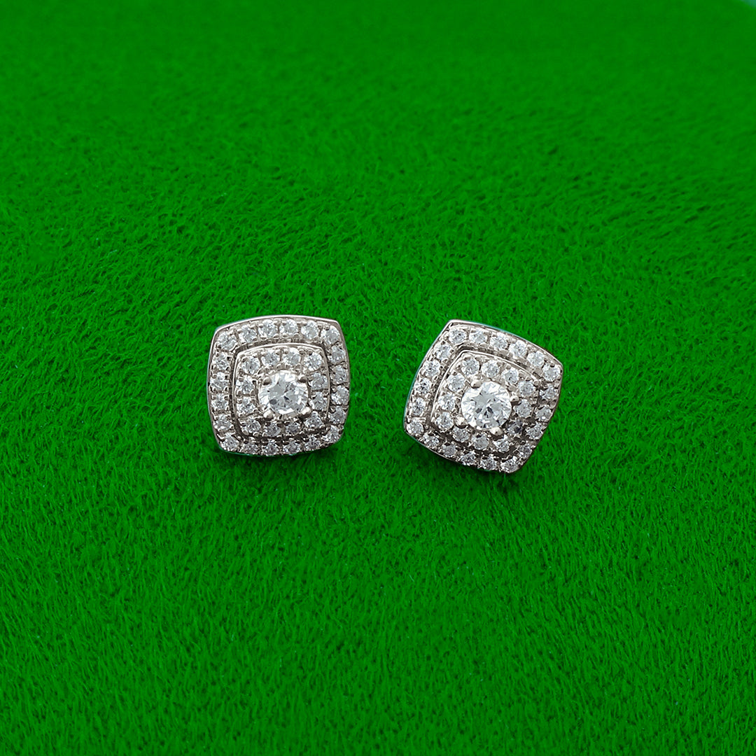 Glitzy Diamond Stud Earrings