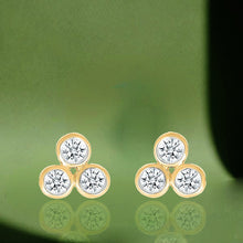 Tres Lab Grown  Gold & Diamond Earrings