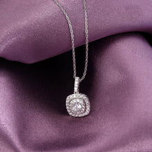 Shimmering Square Diamond Pendant