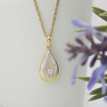 Dancing Teardrop Diamond Pendant