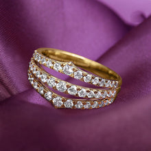 Sparkling Multi-Row Diamond Ring