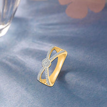 Dazzling Intersecting Diamond Ring